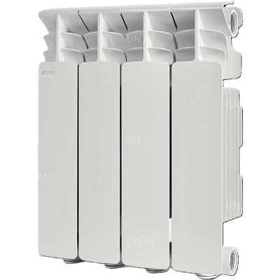 Радиатор алюминиевый STOUT Gamma 500 SRA-3310-050004, 556х320мм, теплоотдача - 732Вт, подключение - боковое, материал - алюминий, цвет - белый RAL 9010