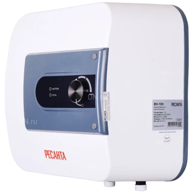 Водонагреватель электрический накопительный Ресанта ВН-10Н, 10л, мощность - 1.5кВт, плоский