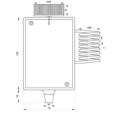 Реле температуры RGP TS-K-040 для помещений, накладной,диапазон измерения от 0°C до +40°C, IP40, материал корпуса - АБС-пластик