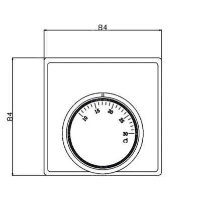 Термостат RGP WPF15-ROOM комнатный,механический, накладной, 10-30°С, цвет - белый