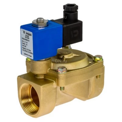 Клапаны электромагнитные Ридан EV220R Ду15-40 Ру16 непрямого действия, корпус - латунь, уплотнение - NBR, присоединение - внутренняя резьба, нормально-закрытые, катушка - ВВ230AS 220В