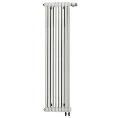 Радиатор стальной трубчатый RIFAR TUBOG Ventil 2180, 5 секций, 2 трубы, теплоотдача - 990Вт, нижнее одностороннее подключение с термостатическим клапаном, цвет - RAL9016