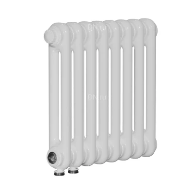 Радиатор стальной трубчатый RIFAR TUBOG Ventil 2042, 16 секций, 2 трубы, теплоотдача - 832Вт, нижнее одностороннее подключение, с термостатическим клапаном, цвет - белый