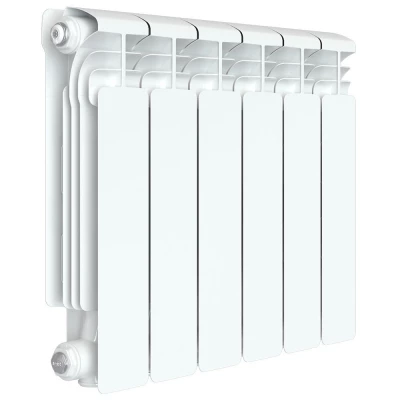 Радиатор алюминиевый RIFAR Alum Ventil 500, 9 секций, теплоотдача - 1674Вт, нижнее левое подключение, цвет - белый