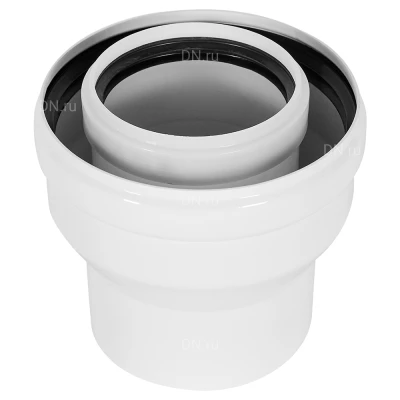 Адаптер ROMMER RCA-8012-000002 соединительный с Ду60х100 на Ду80х125 конденсационный коаксиальный, материал - алюминий