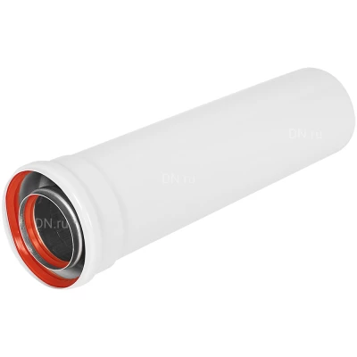 Удлинитель ROMMER RCA-8125-000500 Ду80х125 L=500мм традиционный коаксиальный, материал - алюминий