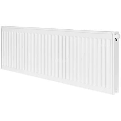 Радиатор стальной панельный ROMMER Ventil RRS-2020-214090, тип 21, 400х900мм, теплоотдача - 1296Вт, подключение - нижнее правое со вставкой вентильной термостатической, материал - сталь, цвет - белый