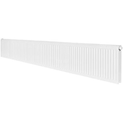 Радиатор стальной панельный ROMMER Ventil RRS-2020-214200, тип 21, 400х2000мм, теплоотдача - 2880Вт, подключение - нижнее правое со вставкой вентильной термостатической, материал - сталь, цвет - белый