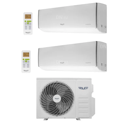 Мульти-сплит система SHUFT Free Match ERP DC SFMS/I-09+09 НB FMI-18-2/N8 инверторная, мощность охлаждения - 1.23кВт, мощность обогрева - 1.29кВт, 220В