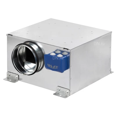 Вентилятор канальный SHUFT ICFE 400 VIM круглый в звукоизолированном корпусе, максимальное статическое давление - 630Па, производительность - 3800м3/ч, корпус - металл, IPX4