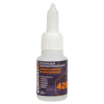 Клей цианакрилатный SORMAT 420 20мл средней вязкости