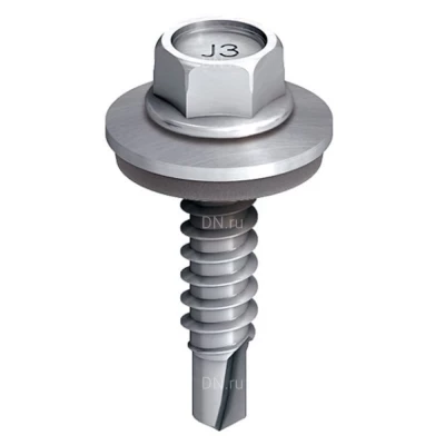 Шуруп самосверлящий EJOT SAPHIR JT3-2H-Plus-5.5х25 E16 диаметр 5.5мм, длина 25мм, толщина соединительных деталей 0-7мм, материал - нержавеющая сталь А2, уплотнительная шайба E16, упаковка - 500шт
