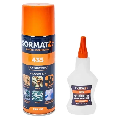 Набор универсальный SORMAT MDF KIT клей 35мл и активатор 200мл