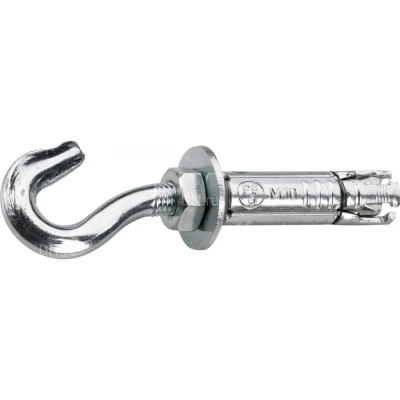 Анкер распорный SORMAT PFG HBF резьба М10, диаметр отверстия 16мм, длина анкера 60мм, с крюком для высоких нагрузок , материал - электрооцинкованная сталь, упаковка - 10шт