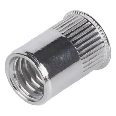 Заклепка резьбовая SORMAT M6 с уменьшенным бортом, толщина скрепляемого материала 0.5-2.5мм, длина - 14мм, материал - сталь, упаковка - 500шт