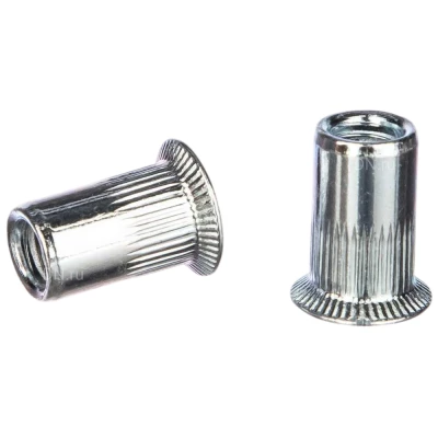 Заклепка резьбовая SORMAT M6L удлиненная с плоским бортом, толщина скрепляемого материала 3-5.5мм, длина - 19.5мм, материал - сталь, упаковка - 400шт