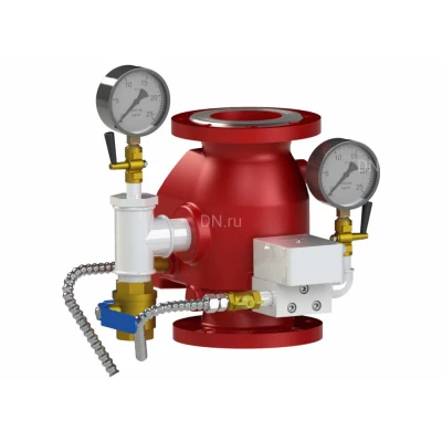 Узел управления Спецавтоматика УУ-С100/1,6В-ВФ.О4-Прямоточный-100 Ду100 Ру16 ВР, спринклерный, водозаполненный, цвет - красный