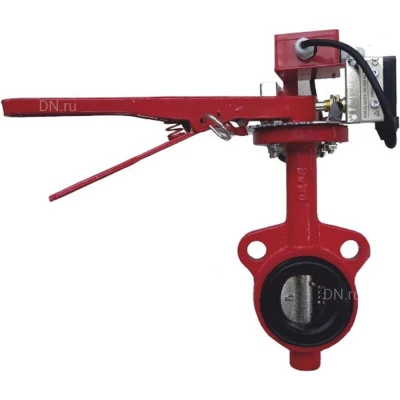 Затвор дисковый Спецавтоматика 3т 150/1,6(Р)-Ф.У3.1-АМК-150v4 Ду150 Ру16 межфланцевый, корпус - чугун, с ручным приводом, с контролем положения УКПЗА