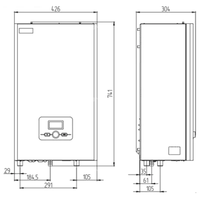 Котел электрический STOUT SEB-3101-000021 STATUS настенный, мощность - 21кВт, 380В