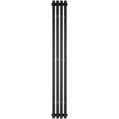 Радиаторы стальные трубчатые STOUT TUBE QUADRO, боковое подключение G1/2, 4-6 секций, высота 1750 мм, цвет - черный матовый муар, кронштейны в комплекте
