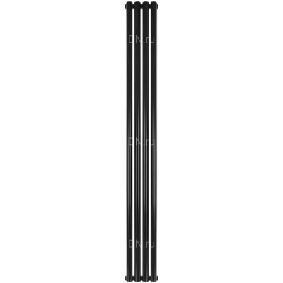 Радиаторы стальные трубчатые STOUT TUBE ROUND, боковое подключение G1/2, 4-8 секций, высота 1750 мм, цвет - черный, кронштейны в комплекте