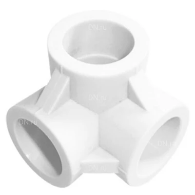 Тройник PPR TEBO Дн25х25х25 Ру20 равнопроходный, материал корпуса - полипропилен, присоединение - под приварку