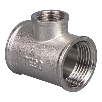 Тройники TEBO 1″х1/2″х1″-3/4″х1/2″х3/4″ Ру40 переходные, материал корпуса - металл, присоединение - внутренняя резьба