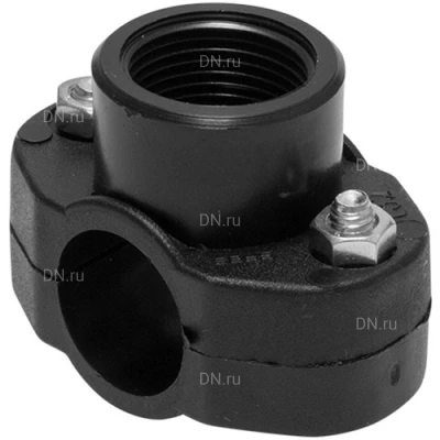 Седелки TEBO Дн25-160х1/2-3″ Ру10-16 внутренняя резьба, корпус - полипропилен PP, черные