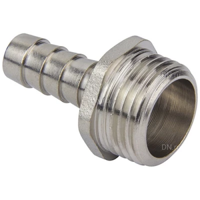 Штуцеры TEBO Ду10-20х1/2″ Ру40 наружная резьба, корпус - латунь никелированная