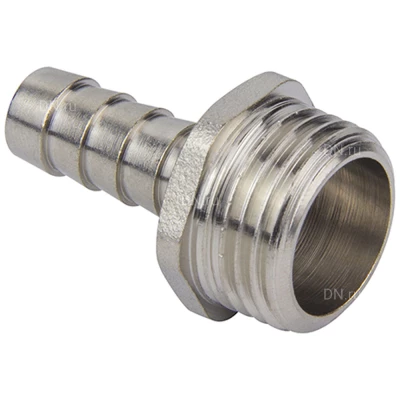 Штуцер TEBO Ду10х1/2″ Ру40 наружная резьба, корпус - латунь никелированная