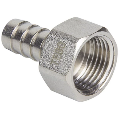 Штуцеры TEBO Ду10-20х1/2″ Ру40 внутренняя резьба, корпус - латунь никелированная