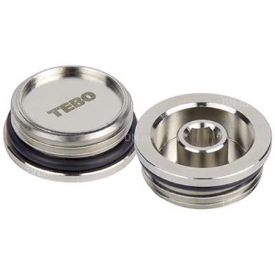 Заглушки для коллектора TEBO 1″ Ду25 наружная резьба, корпус - латунь, комплект 2шт
