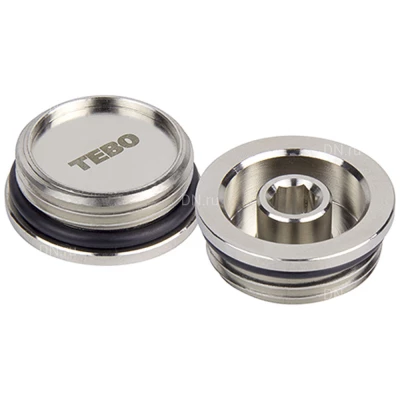 Заглушка для коллектора TEBO 1″ Ду25 наружная резьба, корпус - латунь, комплект 2шт