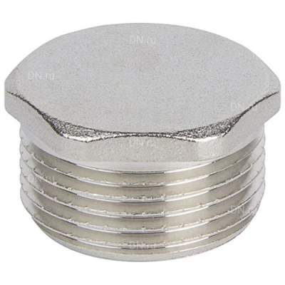 Заглушки TEBO 1/2-2″ Ду15-50 Ру25-40 наружная резьба, корпус - латунь никелированная