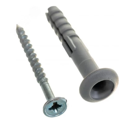 Дюбель-гвоздь Tech-Krep 6х40 мм грибовидный бортик, манжета, 150 шт - ведро