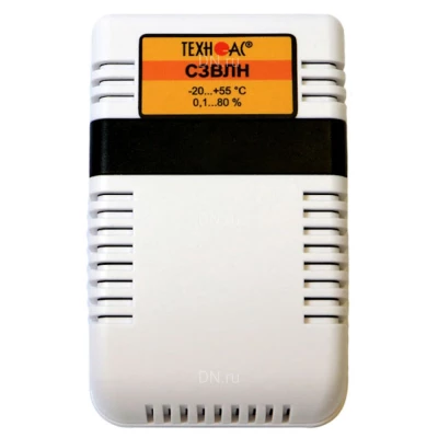 Смарт-зонд ТЕХНО-АС СЗВЛН настенный, диапазон измерения температуры от -20°C до +55°C, диапазон измерения влажности 0.1-100%
