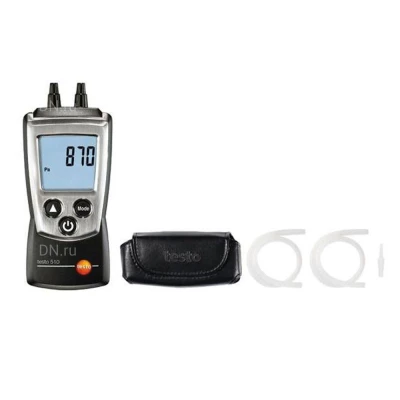Манометр Testo 510 дифференциальный с поверкой цифровой, диапазон измерения давления 0-100 гПа, разрешение - 0.01гПа