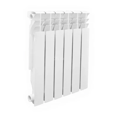 Радиатор алюминиевый секционный VALFEX SIMPLE Alu 500, межосевое расстояние - 500мм, 10 секций, теплоотдача - 1400Вт, боковое подключение, универсальное, цвет - белый