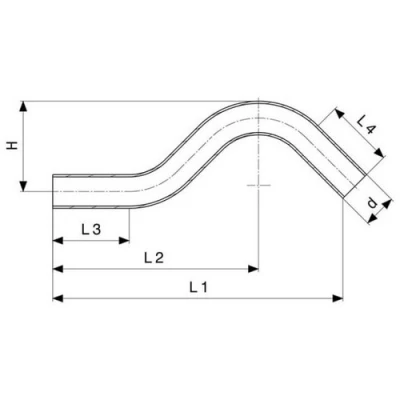 Обвод Viega Sanpress 2209.3 Дн18 Ру16 одноплоскостной, корпус - нержавеющая сталь, для подключения к раструбам