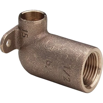 Водорозетка Viega 94472GL Дн15х1/2″ Ру25 с укорачиваемым по длине патрубком, присоединение - внутренняя резьба/пресс, корпус - бронза с двумя точками крепления, для медных труб