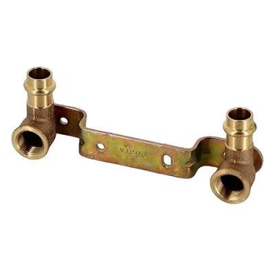 Водорозетки Viega 2222 Дн15х1/2″ Ру16 двойные, присоединение - внутренняя резьба/пресс, корпус - бронза