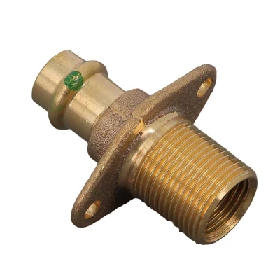 Водорозетка Viega 2232.3 Дн15x1/2″ Ру10 прямая, с контргайкой 3/4″, присоединение - внутренняя резьба/пресс, корпус - бронза