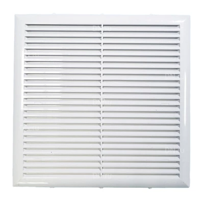 Решетка вентиляционная VIENTO Н 130х130мм вытяжная прямоугольная, сетка, материал - АБС-пластик, цвет - белый