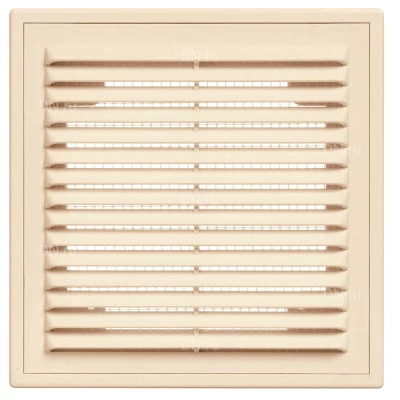 Решетка вентиляционная VIENTO ВР 150х150мм вытяжная квадратная, с рамкой, материал - АБС-пластик, цвет - слоновая кость
