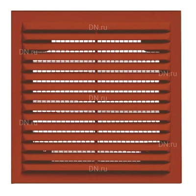 Решетка вентиляционная VIENTO В 190х190мм вытяжная прямоугольная, сетка, материал - АБС-пластик, цвет - коричневый