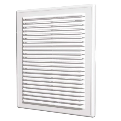 Решетка вентиляционная Эра Р 250х250мм разъемная квадратная, сетка, материал - АБС-пластик, цвет - белый