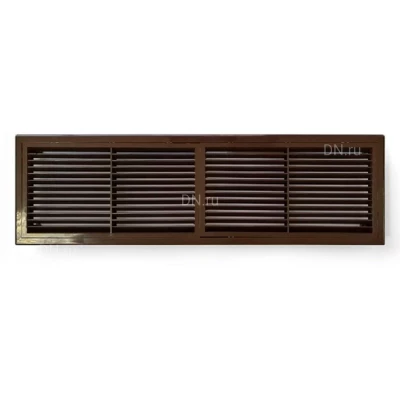 Решетка вентиляционная VIENTO ВР 450х130мм переточная прямоугольная, с рамкой, материал - АБС-пластик, цвет - коричневый