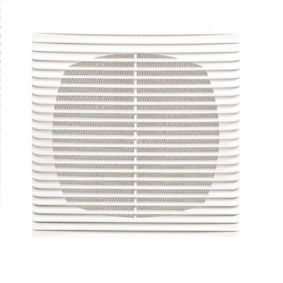 Решетка вентиляционная VIENTO ПВ 130х130мм вытяжная квадратная, сетка, материал - АБС-пластик, цвет - белый