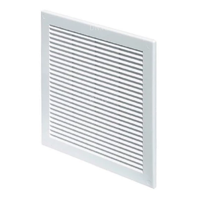 Решетка вентиляционная VIENTO TRU 200х200мм вытяжная квадратная, сетка, материал - АБС-пластик, цвет - белый