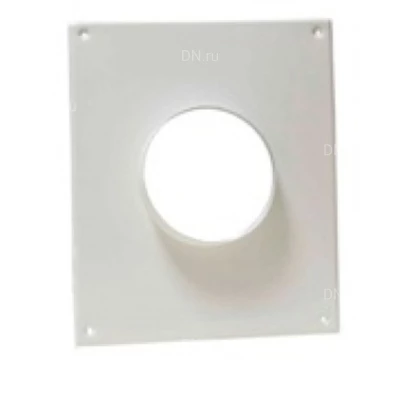 Площадка торцевая VIENTO 110ПМ, размер - 196х236мм, фланец D110мм, материал - металл, цвет - белый